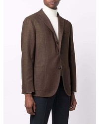 Blazer en laine marron foncé Boglioli