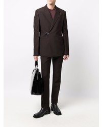 Blazer en laine marron foncé Givenchy