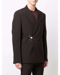 Blazer en laine marron foncé Givenchy