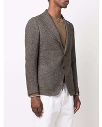 Blazer en laine marron foncé Tagliatore