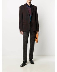 Blazer en laine marron foncé Missoni