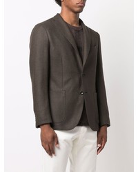 Blazer en laine marron foncé Boglioli