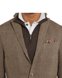 Blazer en laine marron Boglioli