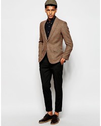 Blazer en laine marron