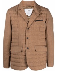 Blazer en laine matelassé marron clair