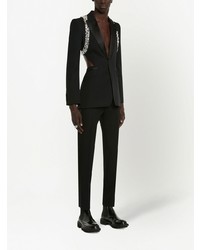 Blazer en laine noir Alexander McQueen