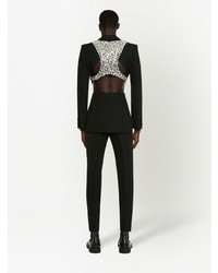 Blazer en laine noir Alexander McQueen