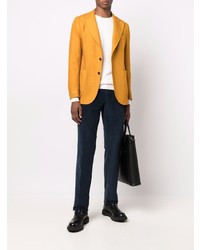 Blazer en laine orange Bagnoli Sartoria Napoli