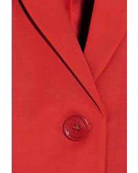 Blazer en laine rouge Alexander McQueen