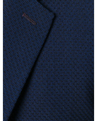 Blazer en laine texturé bleu marine Paul Smith