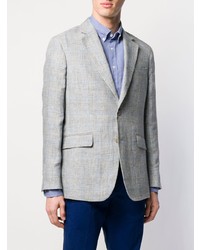 Blazer en lin à carreaux gris Hackett