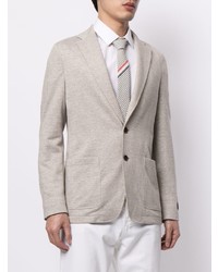 Blazer en lin à chevrons beige Man On The Boon.