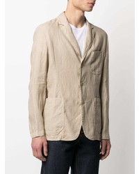 Blazer en lin beige Aspesi