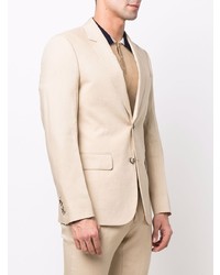 Blazer en lin beige Sandro