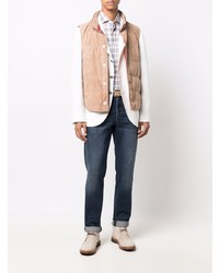 Blazer en lin blanc Brunello Cucinelli