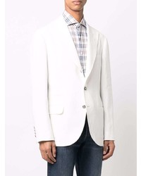 Blazer en lin blanc Brunello Cucinelli