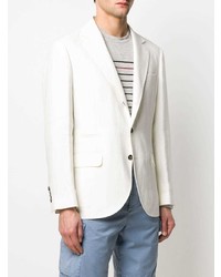 Blazer en lin blanc Brunello Cucinelli