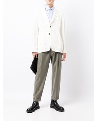 Blazer en lin blanc Giorgio Armani