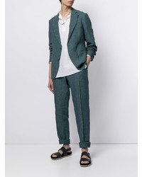 Blazer en lin bleu canard Emporio Armani