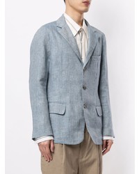 Blazer en lin bleu clair 120% Lino