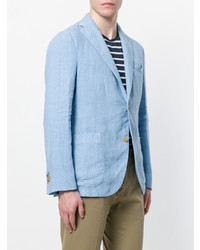 Blazer en lin bleu clair Boglioli