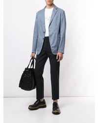 Blazer en lin bleu clair Emporio Armani