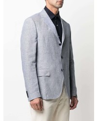 Blazer en lin bleu clair Mp Massimo Piombo