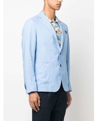 Blazer en lin bleu clair Manuel Ritz