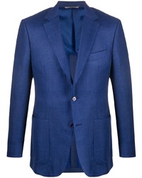 Blazer en lin bleu marine Canali