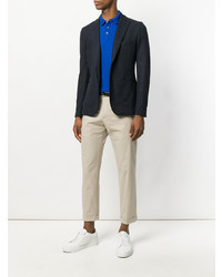 Blazer en lin bleu marine Paolo Pecora