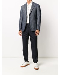 Blazer en lin bleu marine Tagliatore