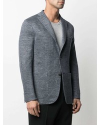 Blazer en lin bleu marine Boglioli