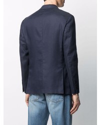 Blazer en lin bleu marine Lardini