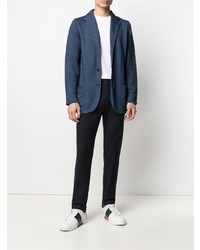 Blazer en lin bleu marine Lardini