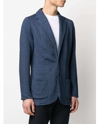 Blazer en lin bleu marine Lardini