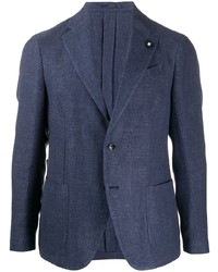 Blazer en lin bleu marine Lardini