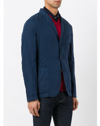 Blazer en lin bleu marine Aspesi