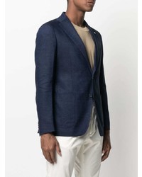 Blazer en lin bleu marine Tagliatore