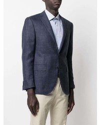 Blazer en lin bleu marine Corneliani