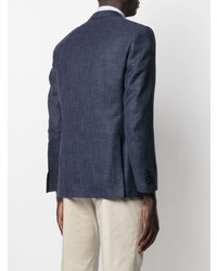 Blazer en lin bleu marine Corneliani