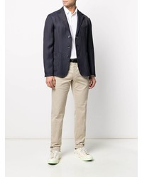 Blazer en lin bleu marine Barena