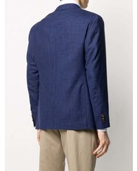 Blazer en lin bleu marine Caruso