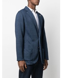 Blazer en lin bleu marine Lardini