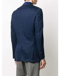 Blazer en lin bleu marine Lardini