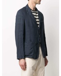 Blazer en lin bleu marine Barena