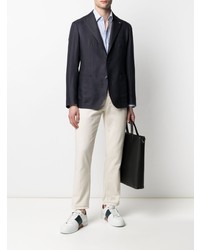 Blazer en lin bleu marine Tagliatore