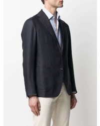 Blazer en lin bleu marine Tagliatore