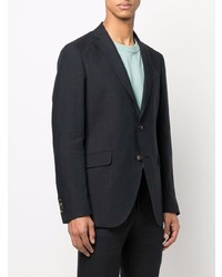 Blazer en lin bleu marine Etro