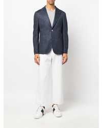 Blazer en lin bleu marine Eleventy