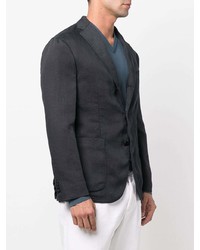 Blazer en lin bleu marine Boglioli